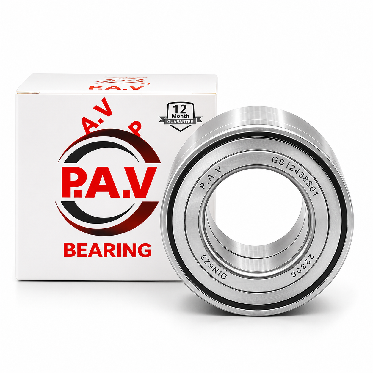 padv-gb12438s01-front-wheel-bearing.webp بلبرینگ چرخ جلو پراید جدید، تیبا، ساینا و کوییک PADV مدل GB12438S01
