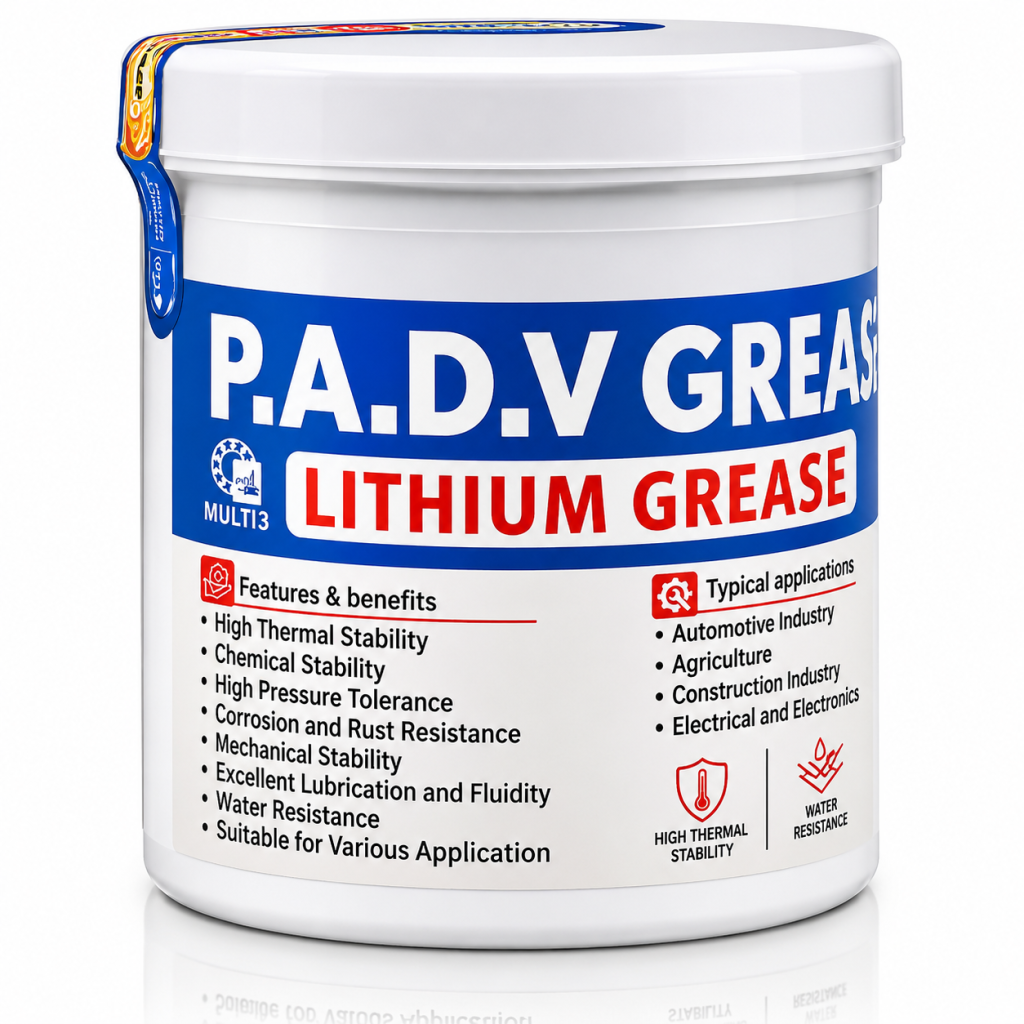 ظرف پلاستیکی گریس لیتیوم آلمانی ۹۰۰ گرمی PADV مدل MULTI3/0.9